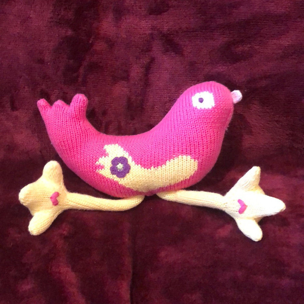 Beautiful Hanna Anderson Knitted Bird Girls Toy Stuffed Animal Children